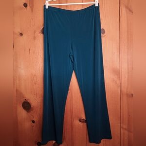 Vintage Effortless Style By Citiknits Liquid Knit Wide Leg Pull On Pants